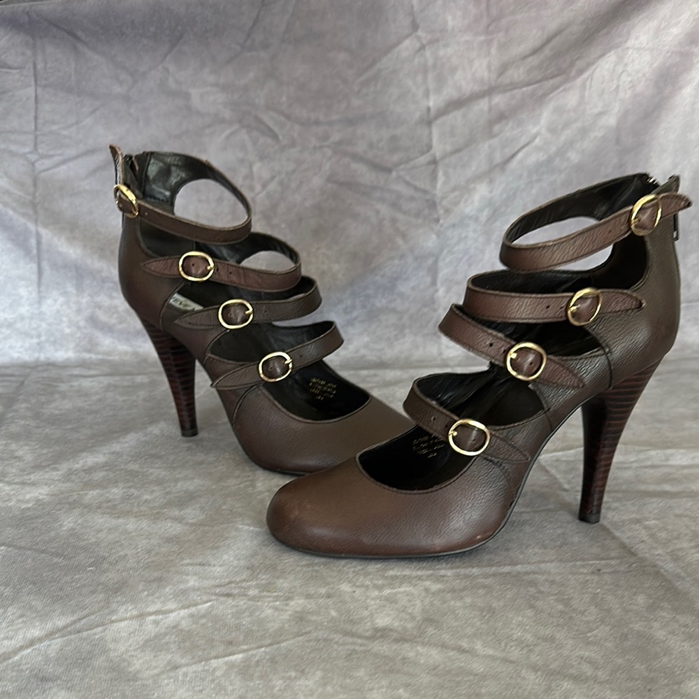 Brown Strappy Heels